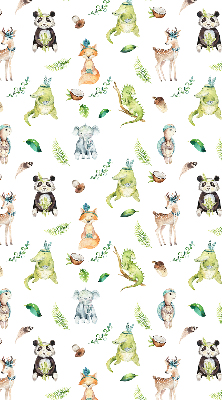 Rolgordijn voor balkondeur met dieren- en plantenmotief