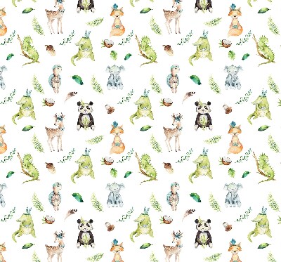 Rolgordijn voor balkondeur met dieren- en plantenmotief