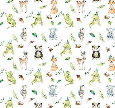 Rolgordijn voor balkondeur met dieren- en plantenmotief