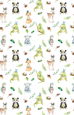 Rolgordijn voor balkondeur met dieren- en plantenmotief