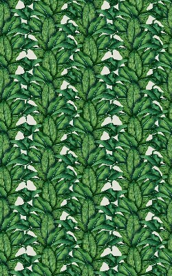 Rolgordijn voor raam met groene bladeren