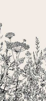 Binnenrolgordijn voor raam met grijze bloemen