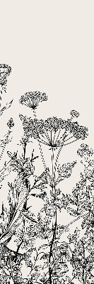 Binnenrolgordijn voor raam met grijze bloemen