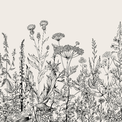 Binnenrolgordijn voor raam met grijze bloemen