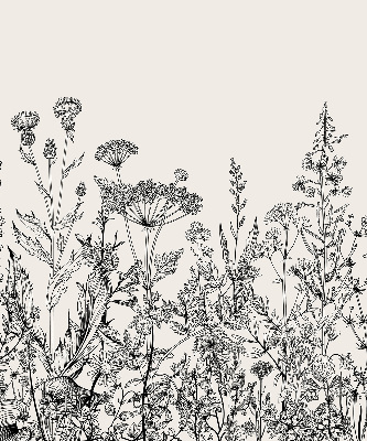 Binnenrolgordijn voor raam met grijze bloemen