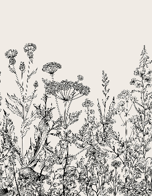 Binnenrolgordijn voor raam met grijze bloemen