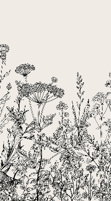 Binnenrolgordijn voor raam met grijze bloemen