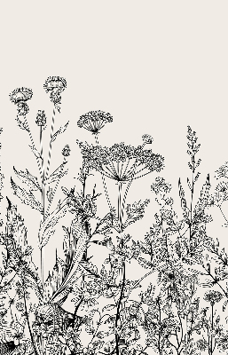 Binnenrolgordijn voor raam met grijze bloemen