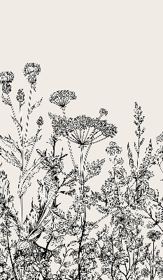 Binnenrolgordijn voor raam met grijze bloemen