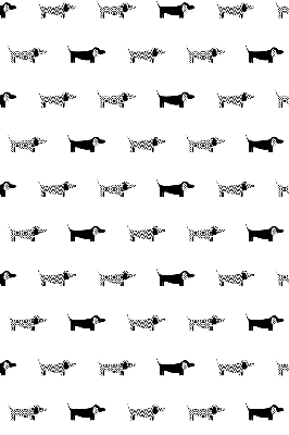 Rolgordijn voor balkondeur met getekende honden
