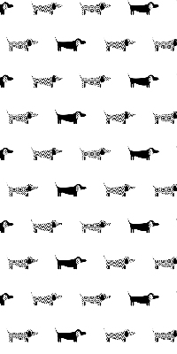 Rolgordijn voor balkondeur met getekende honden