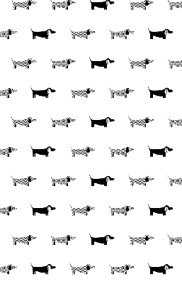 Rolgordijn voor balkondeur met getekende honden