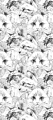 Stoffen rolgordijn met getekende katten