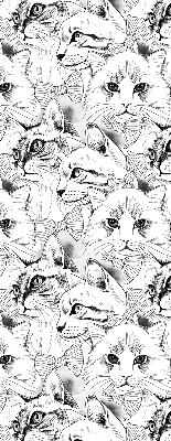 Stoffen rolgordijn met getekende katten