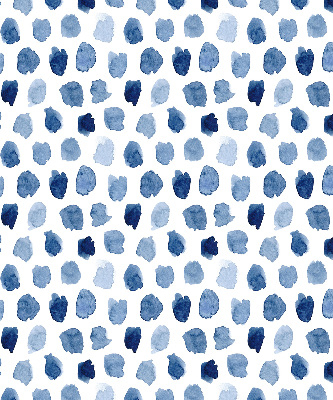 Rolgordijn voor raam met blauw geverfde vlekken