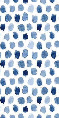 Rolgordijn voor raam met blauw geverfde vlekken