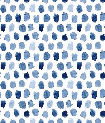 Rolgordijn voor raam met blauw geverfde vlekken