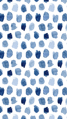 Rolgordijn voor raam met blauw geverfde vlekken