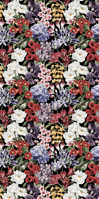 Stoffen rolgordijn met kleurrijke bloemen