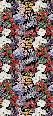 Stoffen rolgordijn met kleurrijke bloemen
