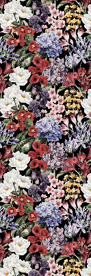 Stoffen rolgordijn met kleurrijke bloemen