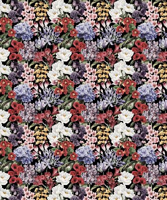 Stoffen rolgordijn met kleurrijke bloemen