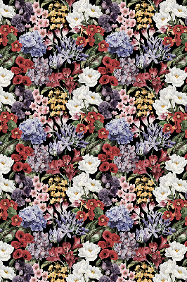 Stoffen rolgordijn met kleurrijke bloemen