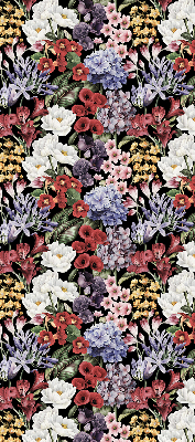 Stoffen rolgordijn met kleurrijke bloemen