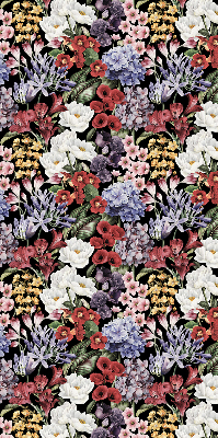 Stoffen rolgordijn met kleurrijke bloemen