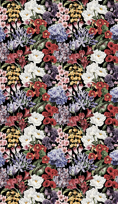 Stoffen rolgordijn met kleurrijke bloemen