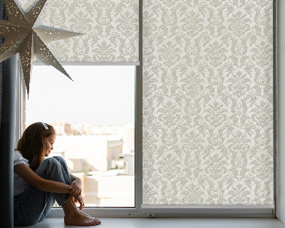 Stoffen rolgordijn met beige patroon