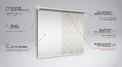 Stoffen rolgordijn met beige patroon