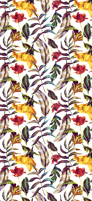 Rolgordijn voor balkondeur in kleurrijke bloemenprint