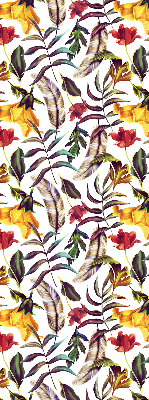 Rolgordijn voor balkondeur in kleurrijke bloemenprint