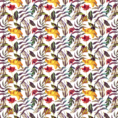 Rolgordijn voor balkondeur in kleurrijke bloemenprint