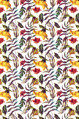 Rolgordijn voor balkondeur in kleurrijke bloemenprint
