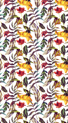Rolgordijn voor balkondeur in kleurrijke bloemenprint
