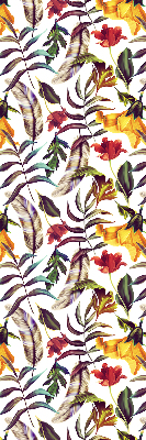 Rolgordijn voor balkondeur in kleurrijke bloemenprint