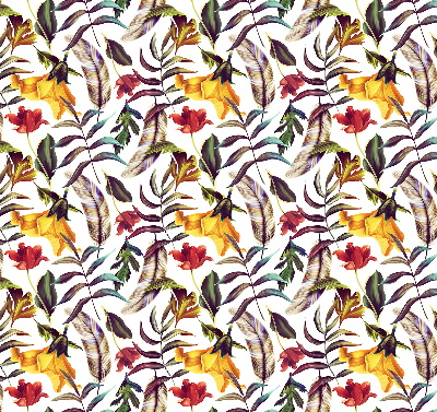 Rolgordijn voor balkondeur in kleurrijke bloemenprint