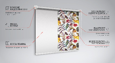 Rolgordijn voor balkondeur in kleurrijke bloemenprint