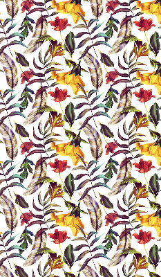 Rolgordijn voor balkondeur in kleurrijke bloemenprint