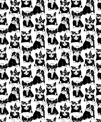 Binnenrolgordijn voor raam met getekende honden