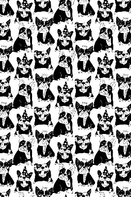 Binnenrolgordijn voor raam met getekende honden