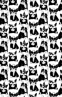 Binnenrolgordijn voor raam met getekende honden