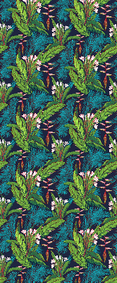 Rolgordijn voor raam in exotische plantenprint