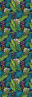 Rolgordijn voor raam in exotische plantenprint