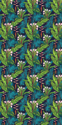 Rolgordijn voor raam in exotische plantenprint