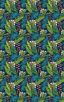 Rolgordijn voor raam in exotische plantenprint
