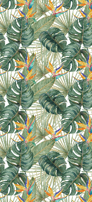 Binnengordijn met tropische planten