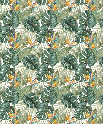 Binnengordijn met tropische planten